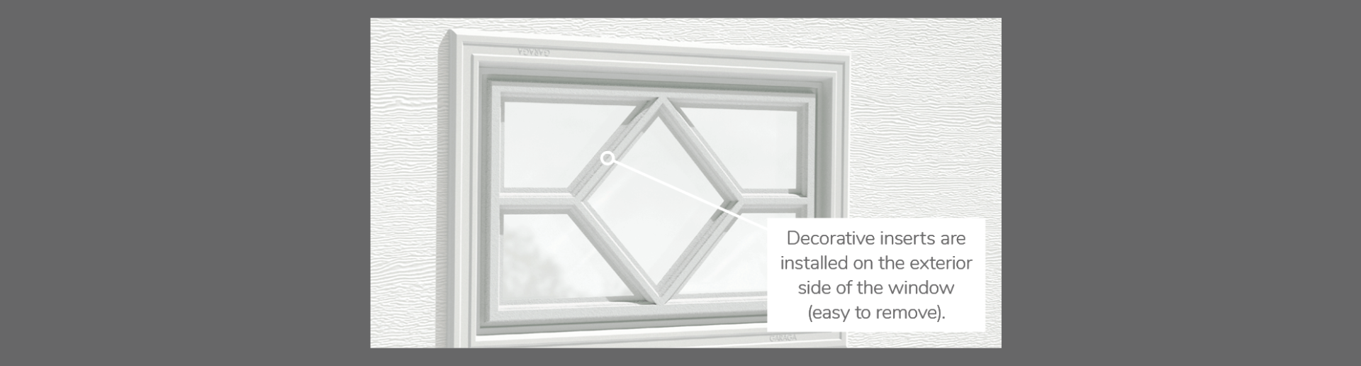 Waterton Decorative Insert, 20" x 13", available for door 3 layers - Polystyrene, 2 layers - Polystyrene and Non-insulated