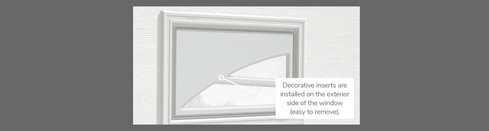 Williamsburg Decorative Insert, 20" x 13", available for door 3 layers - Polystyrene, 2 layers - Polystyrene and Non-insulated